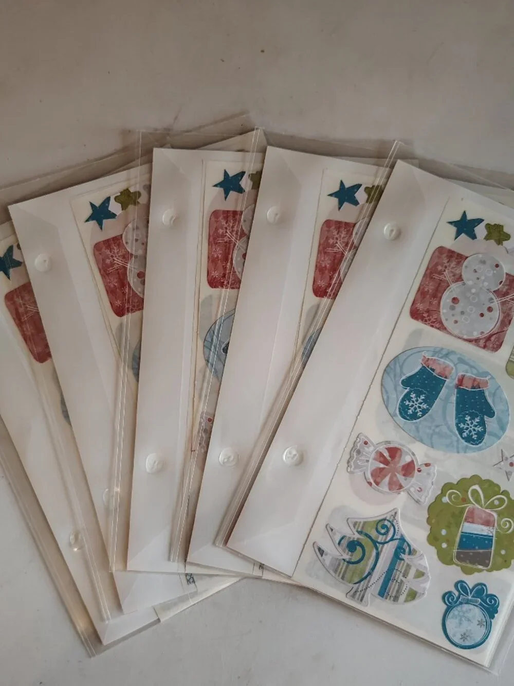Creative Memories Holiday Stickers Open House Christmas Muted Pastels Lot Of 5
